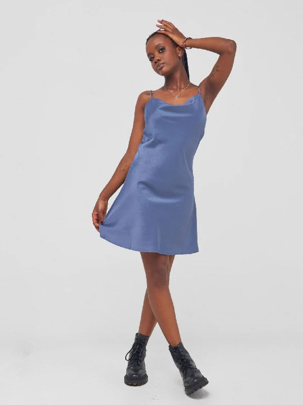 Sheer mini dresses with lace inserts Anika Trisha Spaghetti Strap Satin Midi Dress - Slate Blue Sheer mini dresses with lace inserts Anika Trisha Spaghetti Strap Satin Midi Dress - Slate Blue