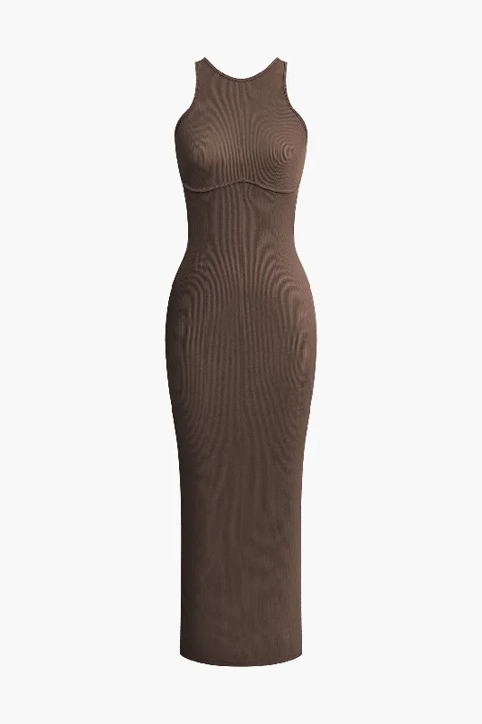 Midi dresses with patchwork patterns for a one - of - a - kind style Cross Backless Slit Midi Dress Midi dresses with patchwork patterns for a one - of - a - kind style Cross Backless Slit Midi Dress