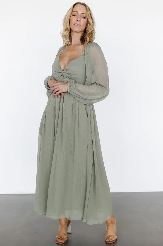 High - low midi dresses with geometric patterns for a modern party Dione Midi Dress | Dusty Olive High - low midi dresses with geometric patterns for a modern party Dione Midi Dress | Dusty Olive