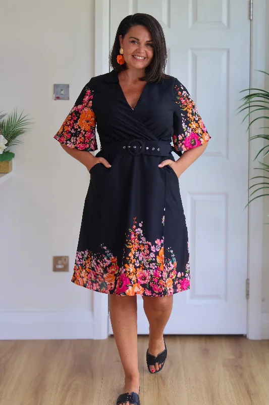 Printed mini dresses for a casual day out Karen Boarder Print Mini Shirt Dress