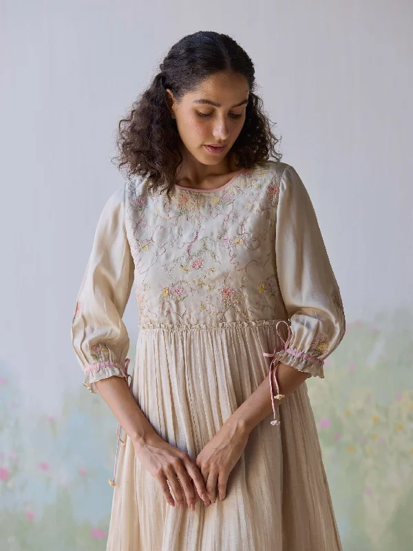 Midi dresses with ruffled bodices for a more pronounced feminine look Sonata Embroidered Dress Midi dresses with ruffled bodices for a more pronounced feminine look Sonata Embroidered Dress
