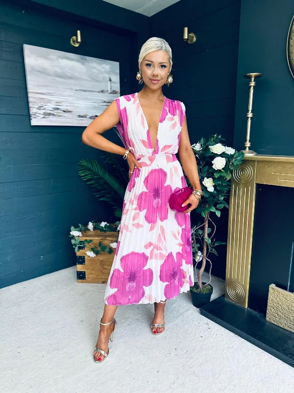 Midi dresses with cold - shoulder cutouts for a trendy style Croia Plunge Neck Midi Dress Cream Midi dresses with cold - shoulder cutouts for a trendy style Croia Plunge Neck Midi Dress Cream