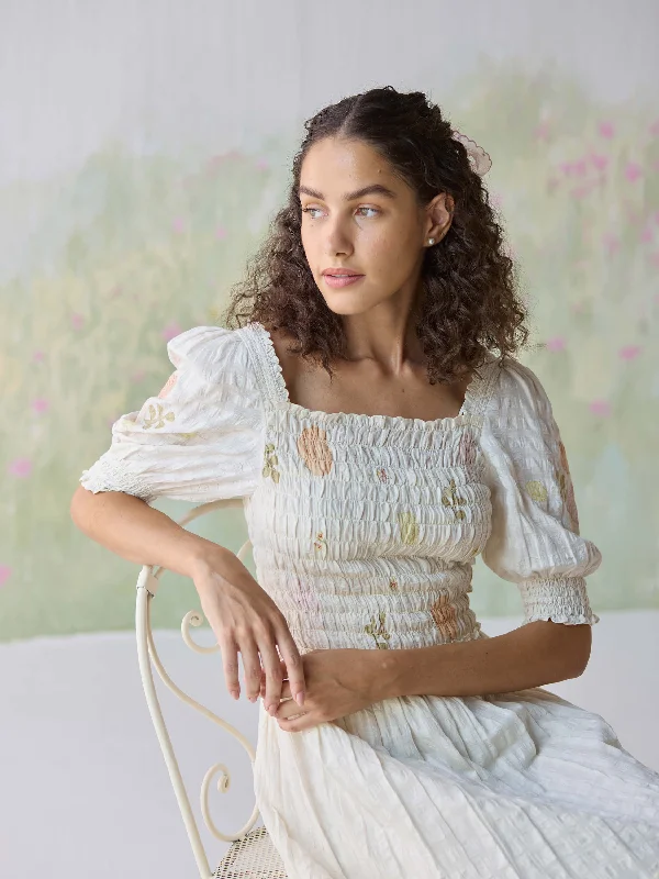 Midi dresses with polka dot prints for a playful summer outfit Leisurely Days Smock Midi Dress