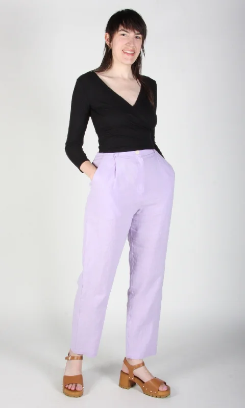 Plus Size Women's Drawstring - Waist Loungewear Pants in Soft FabricsChucklehead Pant - Lilac