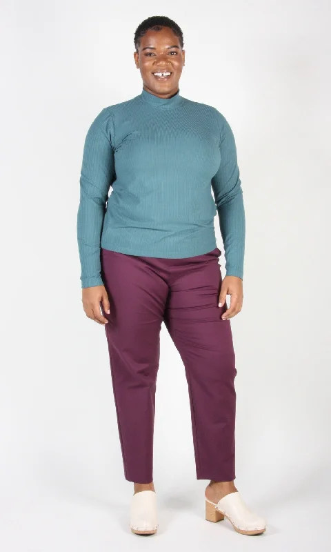 Cropped Women's Corduroy Pants in Autumn ColorsTern Pant - Eggplant