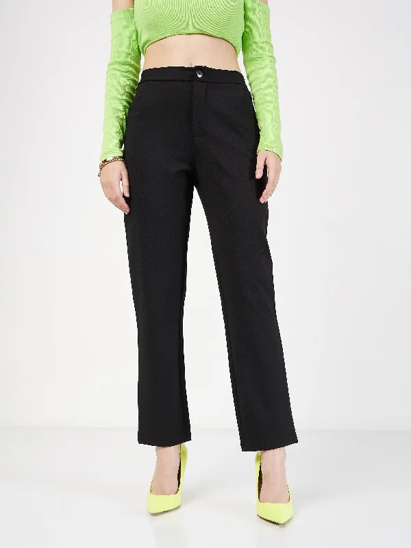 Bootcut Style Women's Stretch Denim Jeans in Dark WashWomen Black Roma Tapered Pants Bootcut Style Women's Stretch Denim Jeans in Dark WashWomen Black Roma Tapered Pants