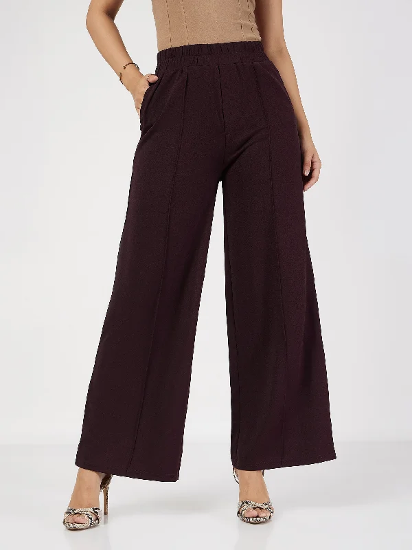 Cropped Women's Corduroy Pants in Autumn ColorsWomen Burgundy Front Dart Palazzo Pants Cropped Women's Corduroy Pants in Autumn ColorsWomen Burgundy Front Dart Palazzo Pants