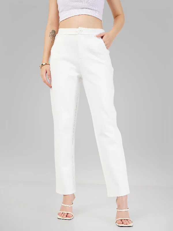 Women's Straight - Leg Linen Pants for a Breezy Summer LookWomen White Roma Tapered Pants Women's Straight - Leg Linen Pants for a Breezy Summer LookWomen White Roma Tapered Pants