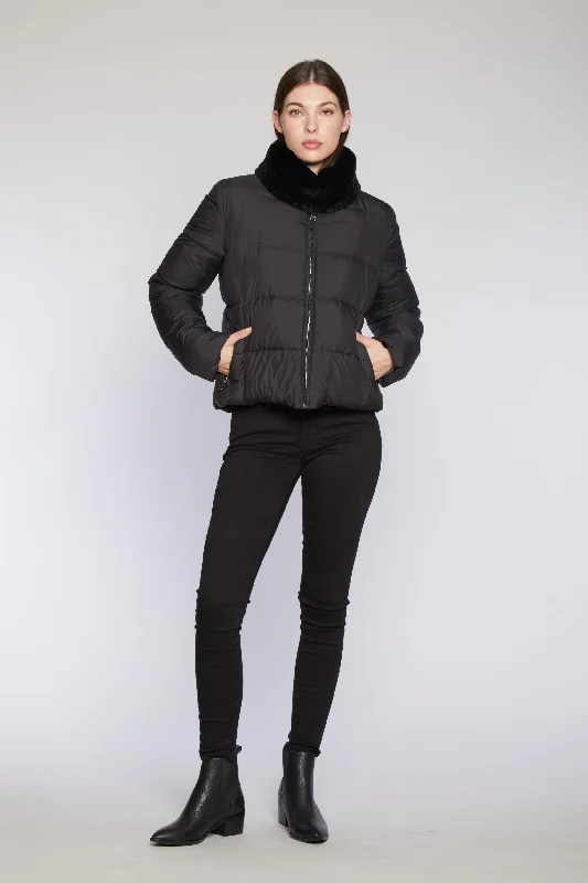 Oversized women's wool coats in a monochromatic look for a trendy outfit#180 Cropped Down and Rabbit Jacket Oversized women's wool coats in a monochromatic look for a trendy outfit#180 Cropped Down and Rabbit Jacket