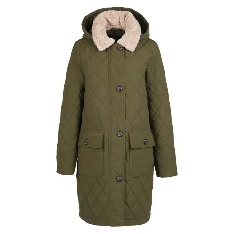 Women's pea coats with brass buttons for a nautical - inspired styleBarbour Fox Ladies Quilted Jacket - Olive/Ancient Women's pea coats with brass buttons for a nautical - inspired styleBarbour Fox Ladies Quilted Jacket - Olive/Ancient