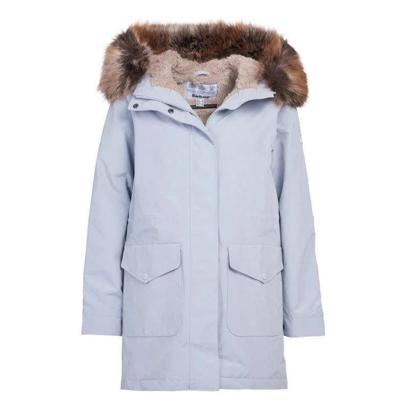 Women's waterproof parka coats with multiple pockets for practicalityBarbour Swanage Ladies Waterproof Parka - Gray Dawn Women's waterproof parka coats with multiple pockets for practicalityBarbour Swanage Ladies Waterproof Parka - Gray Dawn
