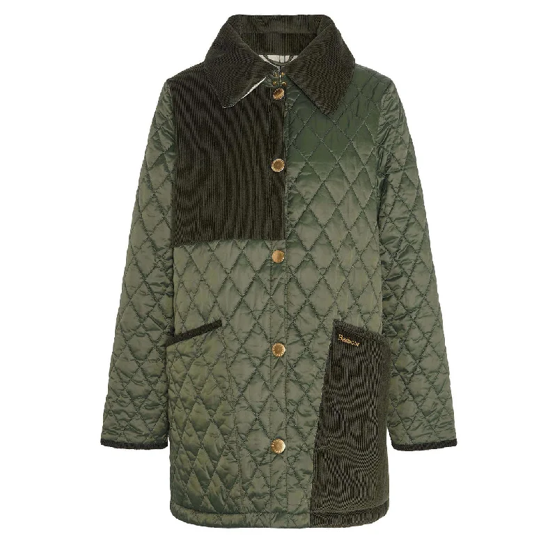 Water - resistant women's trench coats with adjustable cuffs for rainy daysBarbour Womens Reeth Quilt Olive / Ancient Water - resistant women's trench coats with adjustable cuffs for rainy daysBarbour Womens Reeth Quilt Olive / Ancient