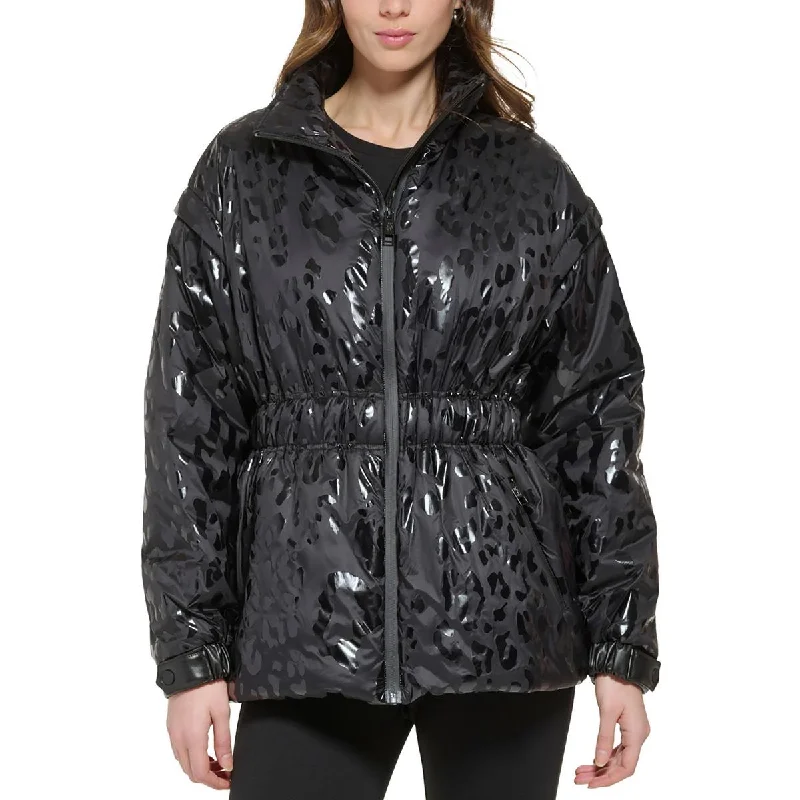 Plus size women's wool blend coats for a warm and stylish winterWomens Stand Collar Animal Print Puffer Jacket Plus size women's wool blend coats for a warm and stylish winterWomens Stand Collar Animal Print Puffer Jacket