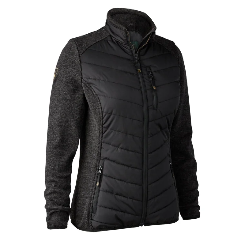 Women's pea coats with brass buttons for a nautical - inspired styleDeerhunter Womens Caroline Padded Jacket Black Women's pea coats with brass buttons for a nautical - inspired styleDeerhunter Womens Caroline Padded Jacket Black