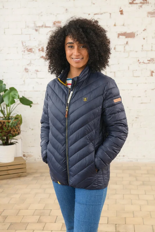 Women's pea coats with brass buttons for a nautical - inspired styleLara Down Jacket - Navy Women's pea coats with brass buttons for a nautical - inspired styleLara Down Jacket - Navy