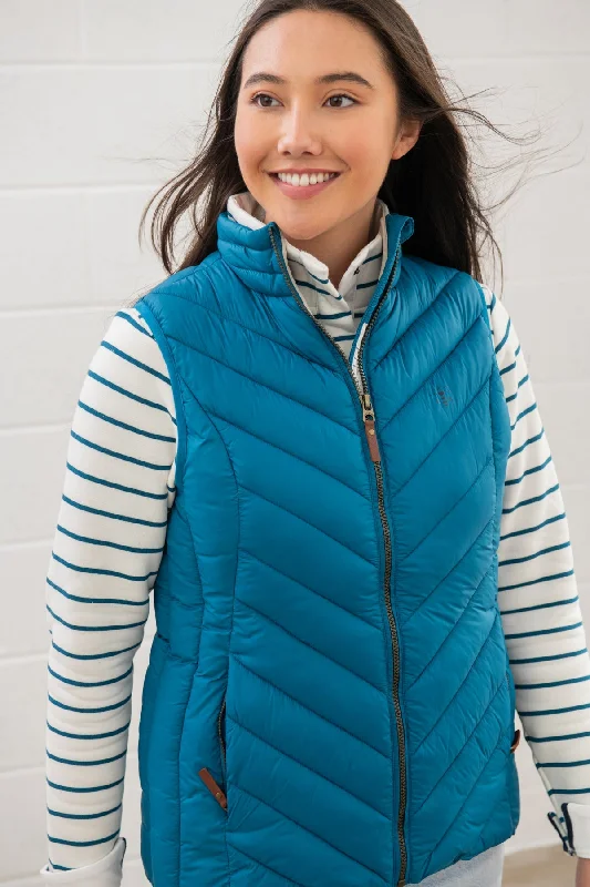 Checkered women's wool coats in a classic pattern for a timeless styleLaurel Gilet - Teal Checkered women's wool coats in a classic pattern for a timeless styleLaurel Gilet - Teal