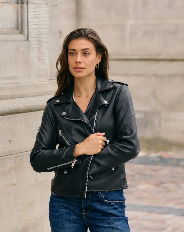 Petite women's wool blend coats with a tailored fit for a flattering silhouetteMMFrances Biker Leather Jacket Petite women's wool blend coats with a tailored fit for a flattering silhouetteMMFrances Biker Leather Jacket