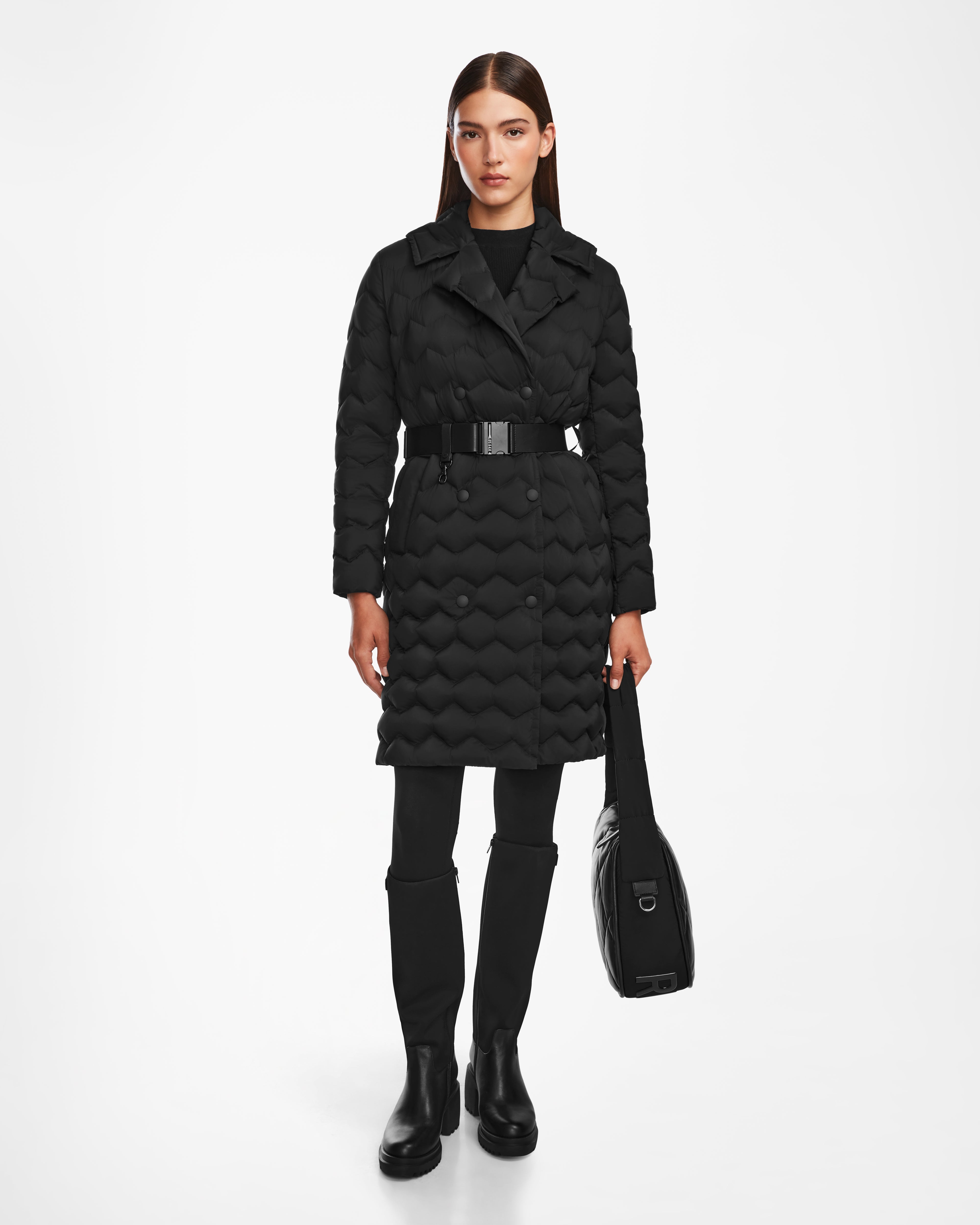 Belted women's cashmere coats in soft pastels for a luxurious feelNELLA - 8124548 Black Belted women's cashmere coats in soft pastels for a luxurious feelNELLA - 8124548 Black