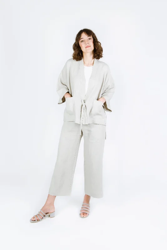 Women's long - sleeve wool coats in a houndstooth pattern for a classic charmPapercut Patterns Luna Jacket