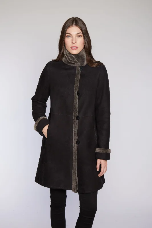 Women's waterproof parka coats with multiple pockets for practicality#6160 Reversible Spanish Merino Shearling Coat Women's waterproof parka coats with multiple pockets for practicality#6160 Reversible Spanish Merino Shearling Coat