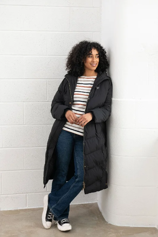 Hooded women's puffer coats in neon colors for high - visibility sportsSavannah Coat - Black Hooded women's puffer coats in neon colors for high - visibility sportsSavannah Coat - Black
