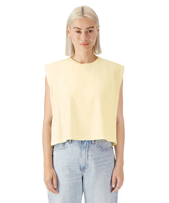 Women's oversized cropped hoodie with drawstrings for a trendy look307GD - American Apparel Ladies Garment Dyed Muscle Tank Top | Faded Cream Women's oversized cropped hoodie with drawstrings for a trendy look307GD - American Apparel Ladies Garment Dyed Muscle Tank Top | Faded Cream