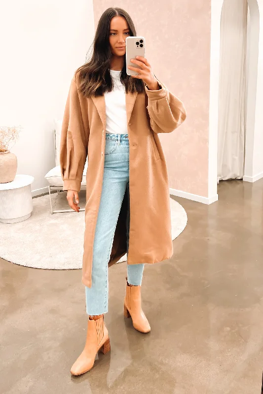 Women's military - style jackets with epaulets for a tough and fashionable appearanceBambi Coat Brown Women's military - style jackets with epaulets for a tough and fashionable appearanceBambi Coat Brown
