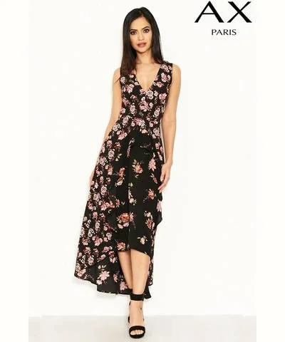 Little Black Women Dress with Sequins for a Glamorous Night OutBlack Floral Frill Dress Little Black Women Dress with Sequins for a Glamorous Night OutBlack Floral Frill Dress