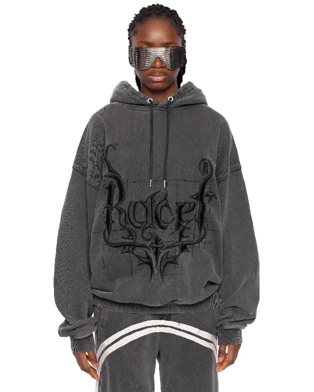 Women's cropped sweatshirt with a lace - trimmed hem for a romantic lookCrest Hoodie Women's cropped sweatshirt with a lace - trimmed hem for a romantic lookCrest Hoodie