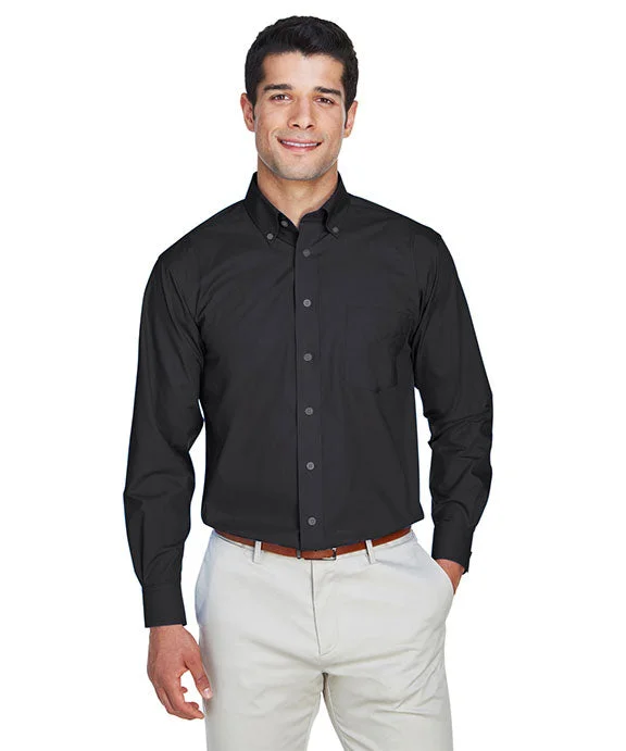 Women's zip - front sweatshirt with contrast stitching for a sporty aestheticD620 - Devon & Jones Mens Crown Woven Collection™ Solid Broadcloth Shirt | Black Women's zip - front sweatshirt with contrast stitching for a sporty aestheticD620 - Devon & Jones Mens Crown Woven Collection™ Solid Broadcloth Shirt | Black