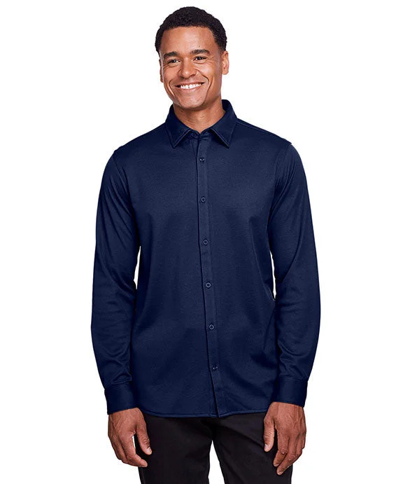 Women's oversized cropped hoodie with drawstrings for a trendy lookDG20Z - Devon & Jones Mens CrownLux Performance™ Plaited Button-Down Shirt | Navy Women's oversized cropped hoodie with drawstrings for a trendy lookDG20Z - Devon & Jones Mens CrownLux Performance™ Plaited Button-Down Shirt | Navy