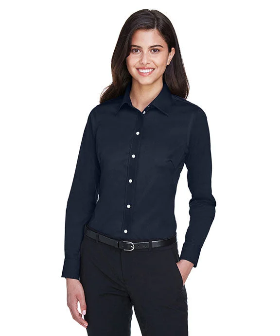 Women's hoodie with a glittery print for a glamorous and sparkly appearanceDG530W - Devon & Jones Ladies Crown Woven Collection™ Solid Stretch Twill | Navy Women's hoodie with a glittery print for a glamorous and sparkly appearanceDG530W - Devon & Jones Ladies Crown Woven Collection™ Solid Stretch Twill | Navy
