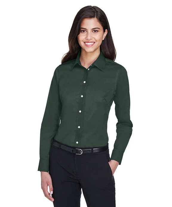 Women's hoodie with a detachable hood for customizable stylingDG530W - Devon & Jones Ladies Crown Woven Collection™ Solid Stretch Twill Women's hoodie with a detachable hood for customizable stylingDG530W - Devon & Jones Ladies Crown Woven Collection™ Solid Stretch Twill