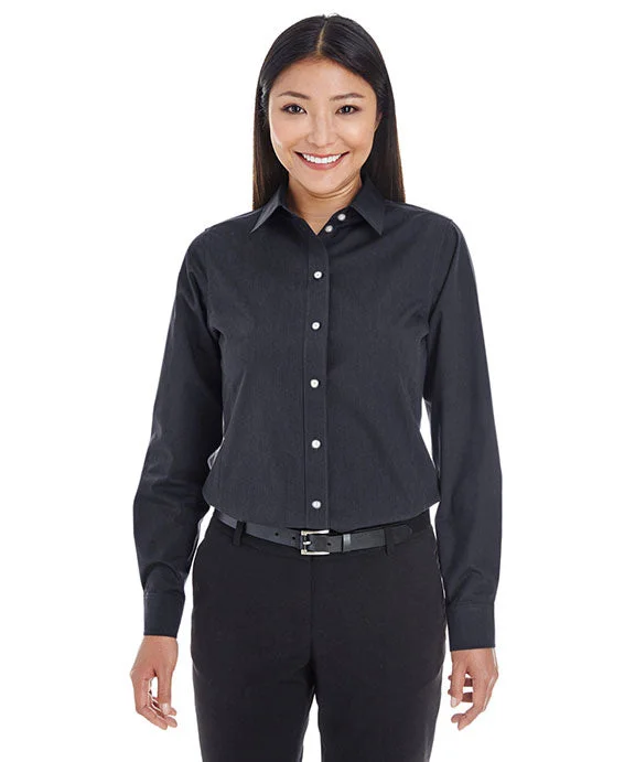 Women's graphic - printed sweatshirt featuring floral patterns for a feminine touchDG534W - Devon & Jones Ladies Crown Woven Collection™ Striped Shirt Women's graphic - printed sweatshirt featuring floral patterns for a feminine touchDG534W - Devon & Jones Ladies Crown Woven Collection™ Striped Shirt