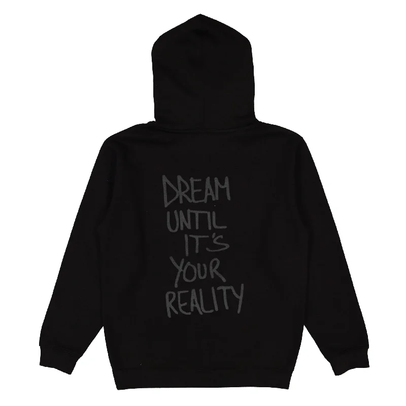 Women's cropped sweatshirt with a slogan graphic for a fun and expressive lookDream Reflective Hoodie