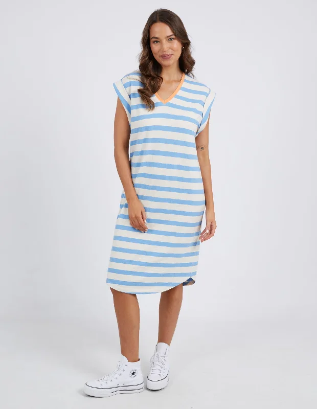 Backless Women Dress for a Sexy and Alluring Look at Evening EventsElm Sunny Tee Dress Azure Blue Backless Women Dress for a Sexy and Alluring Look at Evening EventsElm Sunny Tee Dress Azure Blue