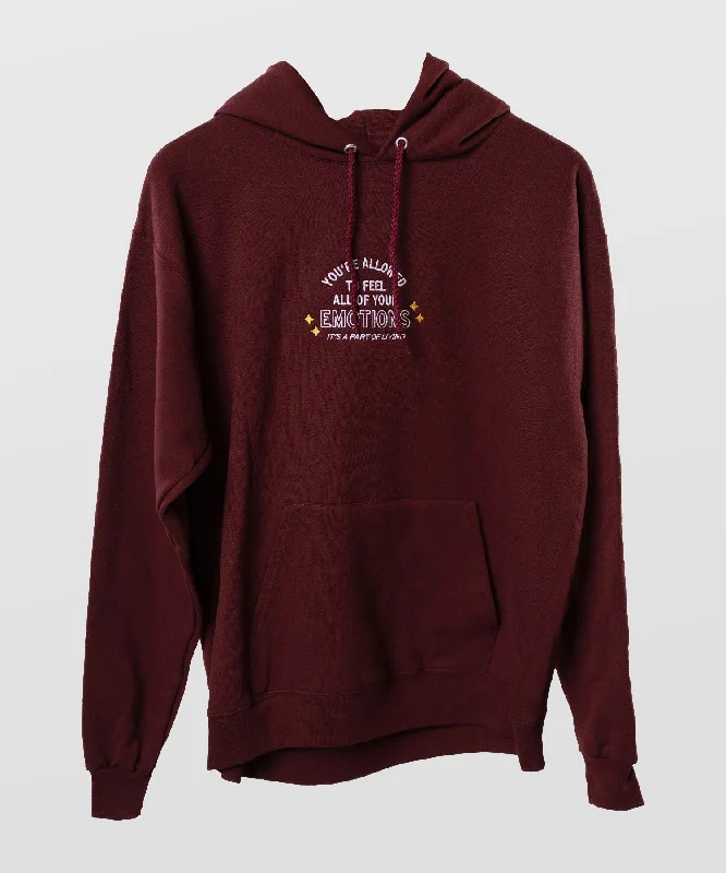 Women's sherpa - lined hoodie for extreme cold weather outdoor activitiesEmotions Embroidered Hoodie Women's sherpa - lined hoodie for extreme cold weather outdoor activitiesEmotions Embroidered Hoodie