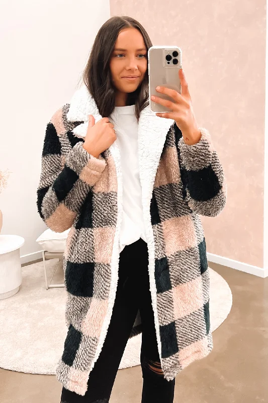 Jamie Coat Mocha Check