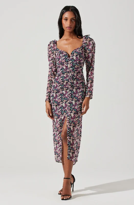 Little Black Women Dress with Sequins for a Glamorous Night OutJamila Floral Sweetheart Neck Midi Dress Little Black Women Dress with Sequins for a Glamorous Night OutJamila Floral Sweetheart Neck Midi Dress