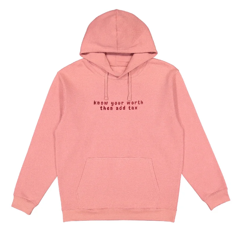 Women's zip - up sweatshirt in pastel blue for a soft and stylish outfitKnow Your Worth Hoodie Women's zip - up sweatshirt in pastel blue for a soft and stylish outfitKnow Your Worth Hoodie