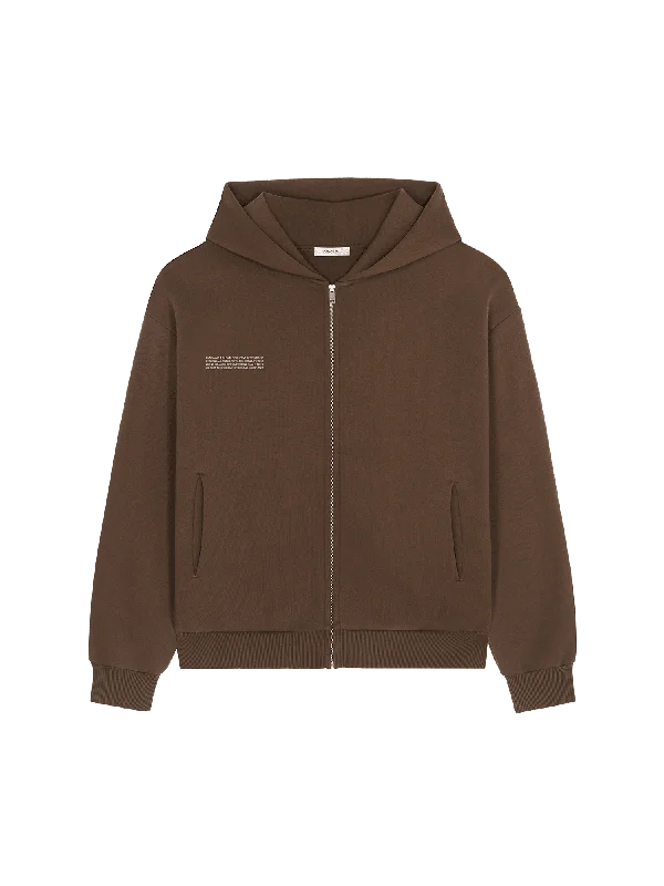 Women's pullover hoodie with a side slit for a modern and relaxed fitMens DNA Heavyweight Zipped Hoodie—cacoa brown Women's pullover hoodie with a side slit for a modern and relaxed fitMens DNA Heavyweight Zipped Hoodie—cacoa brown