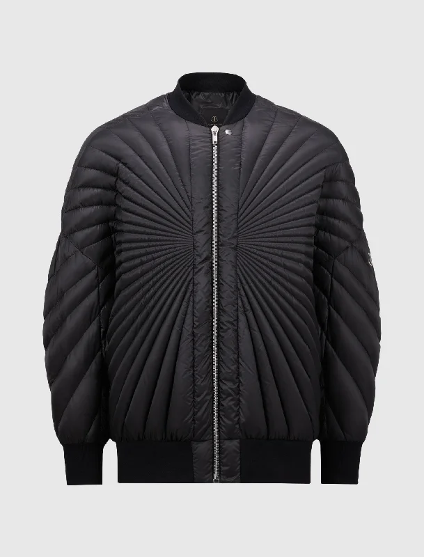 Women's cropped leather jackets with a fringe detail for a western - inspired outfitRICK OWENS RADIANCE PETER JACKET