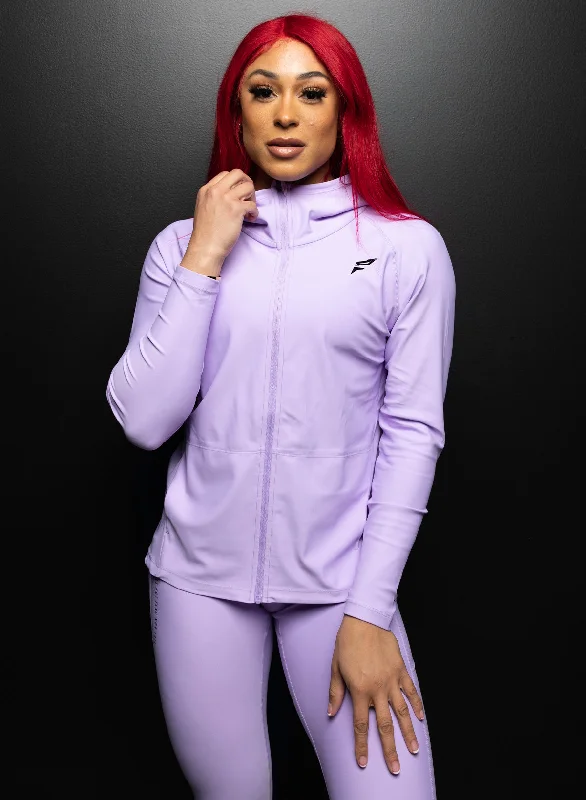 Women's cropped down jackets in bold colors for a sporty and fashionable winter outfitNAVARAH JACKET - HAZE Women's cropped down jackets in bold colors for a sporty and fashionable winter outfitNAVARAH JACKET - HAZE