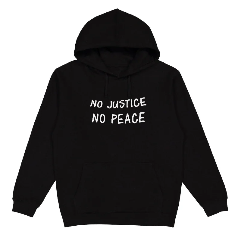 Women's graphic - printed sweatshirt featuring floral patterns for a feminine touchNo Justice No Peace Hoodie