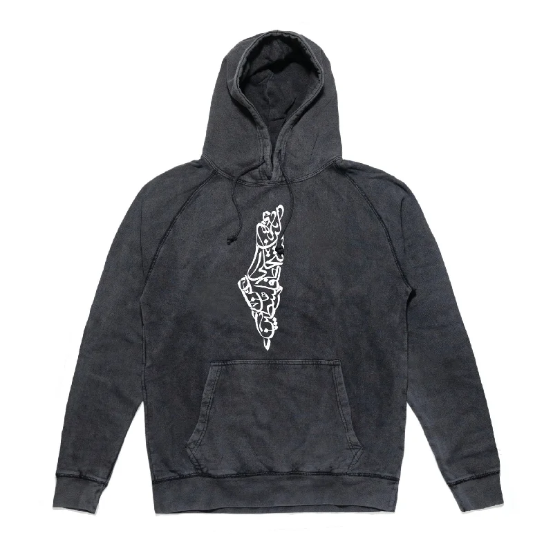 Women's tie - front hoodie in a lightweight fabric for summer layeringPalestine Forever Vintage Hoodie (MWA X WTP) Women's tie - front hoodie in a lightweight fabric for summer layeringPalestine Forever Vintage Hoodie (MWA X WTP)