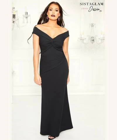 Halter Neck Women Dress to Show Off the Shoulders and NecklinePetit Bardot Maxi Dress Black Halter Neck Women Dress to Show Off the Shoulders and NecklinePetit Bardot Maxi Dress Black