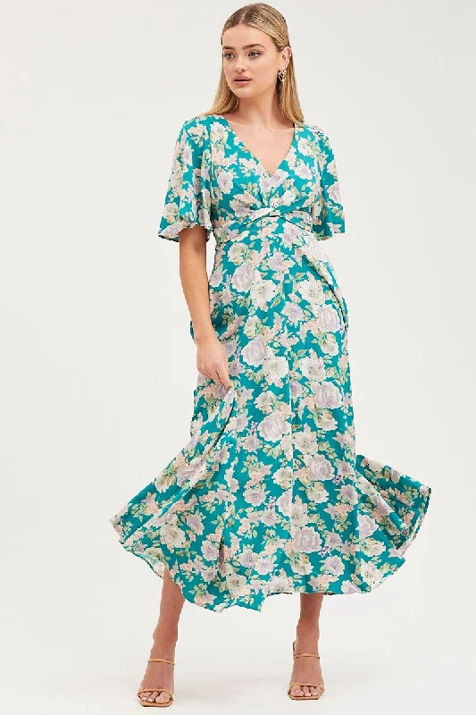 Sheath Women Dress with a Tailored Fit for a Professional LookPrint Dress Short Sleeve Maxi V Neck Polyester Sheath Women Dress with a Tailored Fit for a Professional LookPrint Dress Short Sleeve Maxi V Neck Polyester