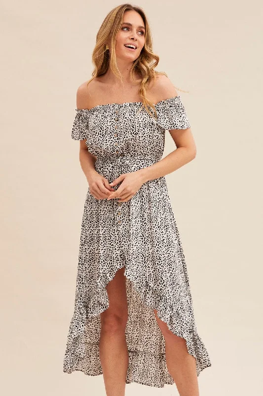 Sheath Women Dress with a Tailored Fit for a Professional LookPrint Midi Dress Short Sleeve Shirred Off Shoulder Sheath Women Dress with a Tailored Fit for a Professional LookPrint Midi Dress Short Sleeve Shirred Off Shoulder