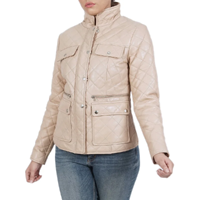Women's pea coats in a plus - size fit for a flattering and warm winter coatCoral Quilted Jacket With Patents Women's pea coats in a plus - size fit for a flattering and warm winter coatCoral Quilted Jacket With Patents