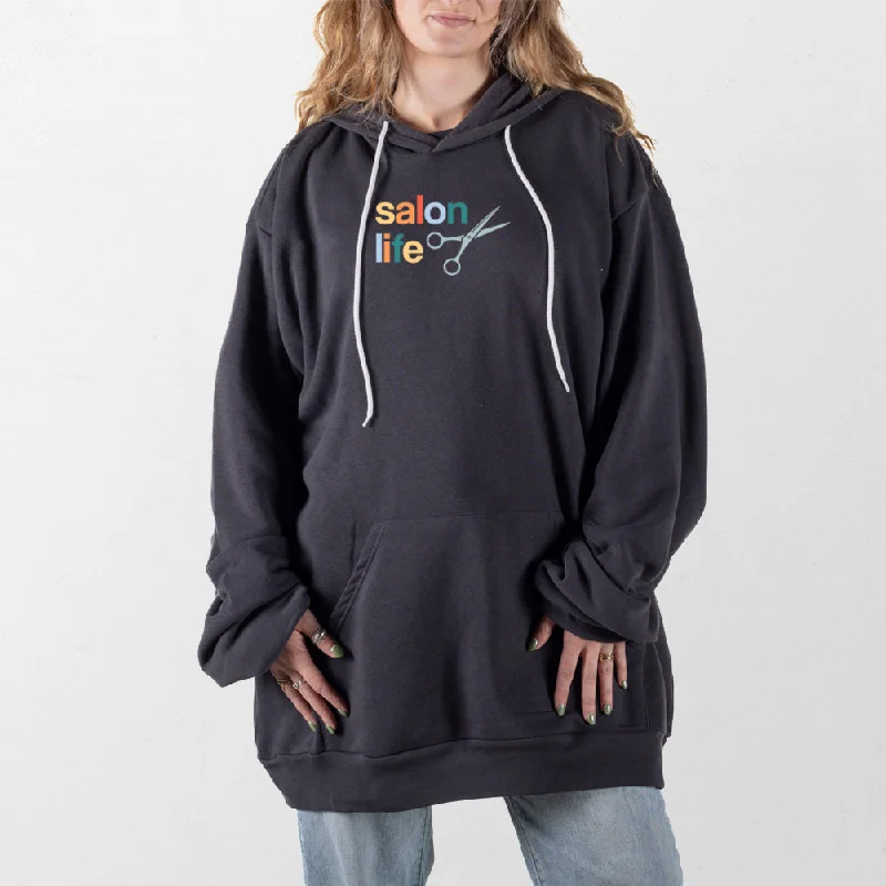 Women's mock - neck sweatshirt made of moisture - wicking material for fitness useSalon Life Giant Hoodie Women's mock - neck sweatshirt made of moisture - wicking material for fitness useSalon Life Giant Hoodie